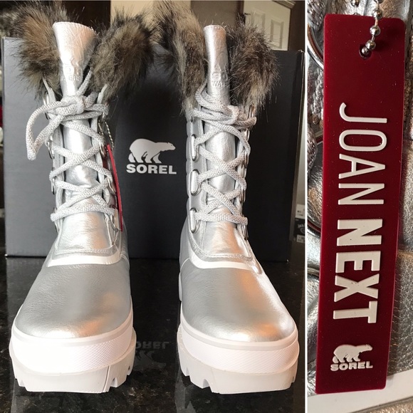 New Sorel Women's Joan of Arctic Next Boot, Waterproof Winter Boots, Silver, 8 - Picture 8 of 16